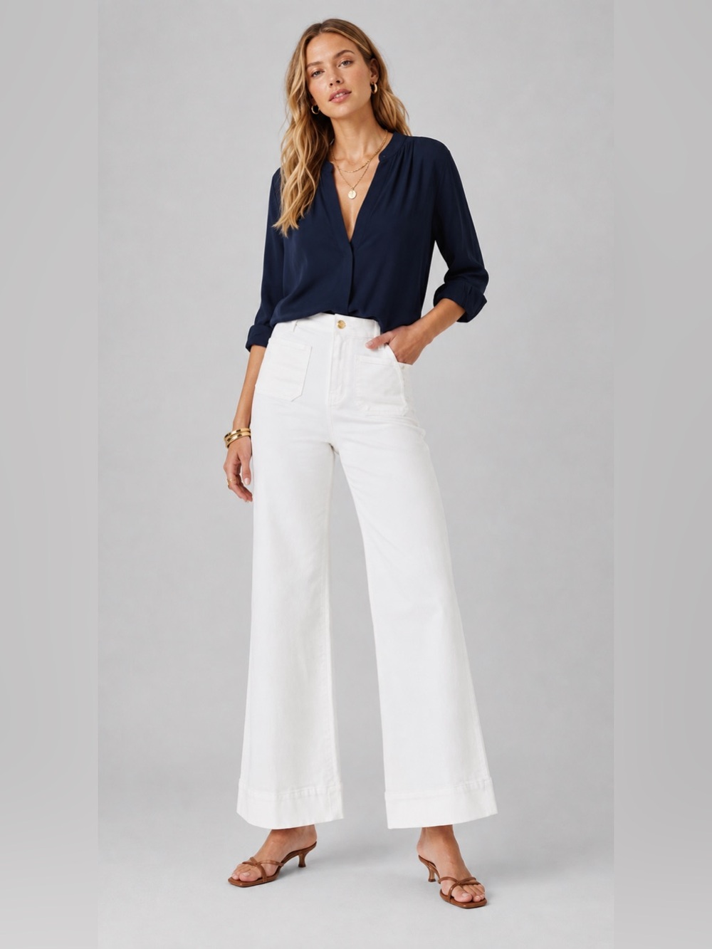 New! J.Crew Charley kickout cropped jean in super-stretch with patch pockets